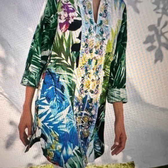 Soft Surroundings - Tunic Floral with Beading - PXL Petite XL - Picture 2 of 14